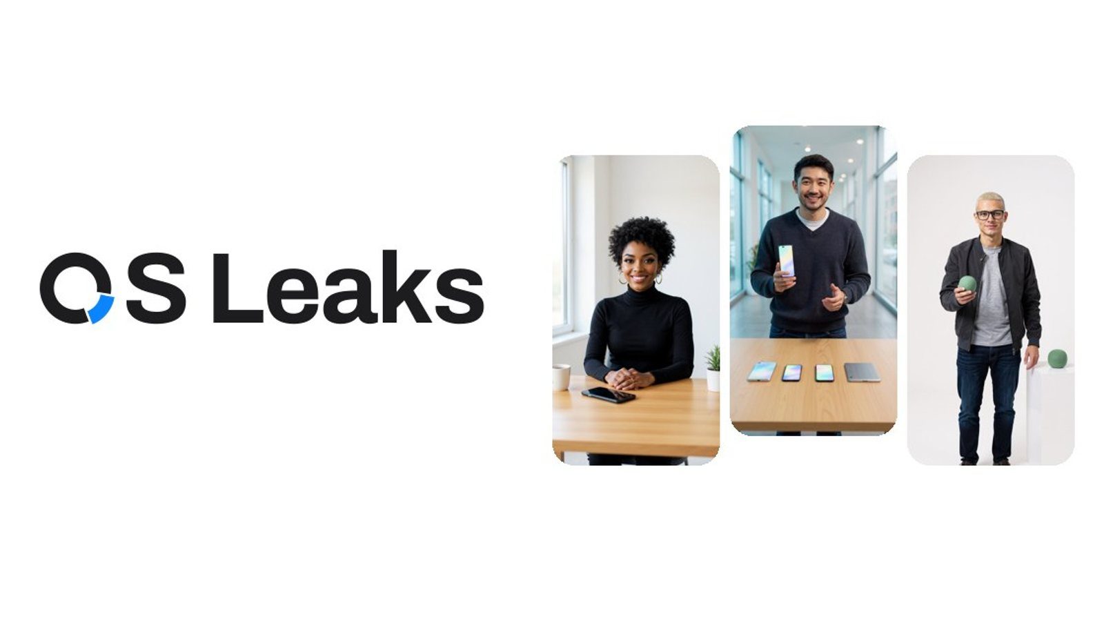 OS Leaks wordmark with hosts Nia Blake, Kenji Mori and Sasha Vale